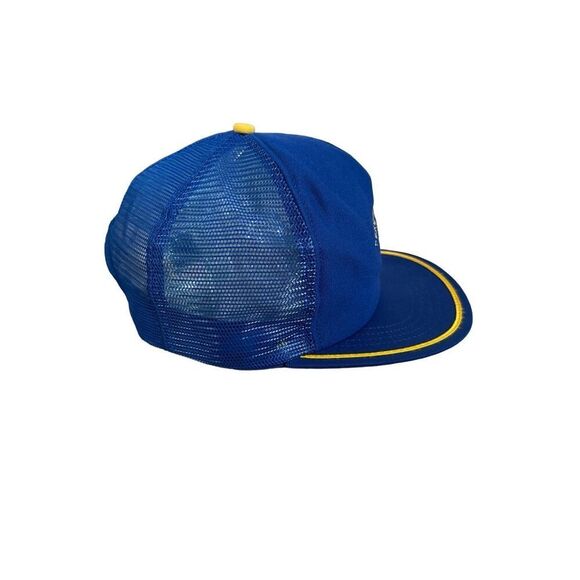 Vintage 80s Michelin Man Perdue Tire Horizon Snapback Trucker Hat Made in USA - Picture 2 of 5